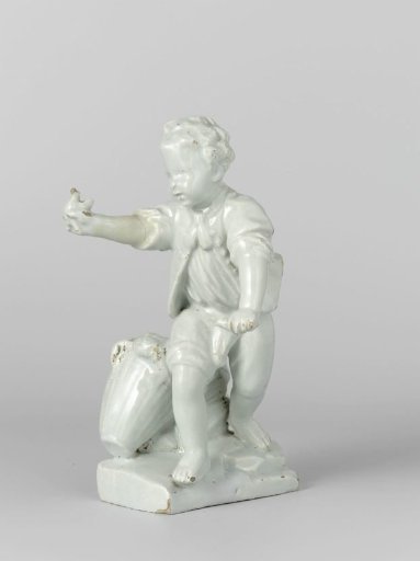 Shepherd figure with a bird