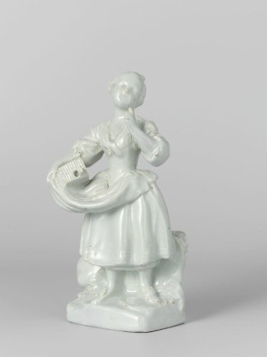 Shepherdess with a birdcage