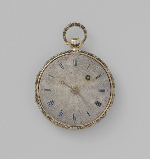 Watch with floral scrolls