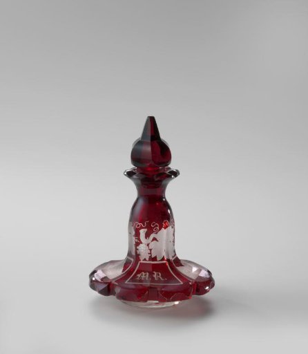 Flacon of red stained glass