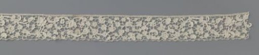 Strip of needle lace with drop-shaped flower