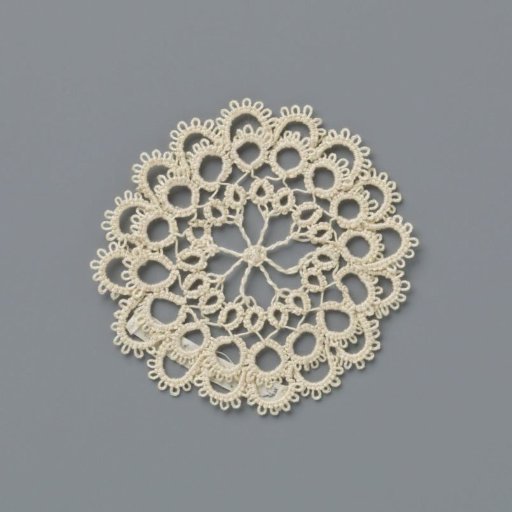 Strip of knotted lace with two rows of loops