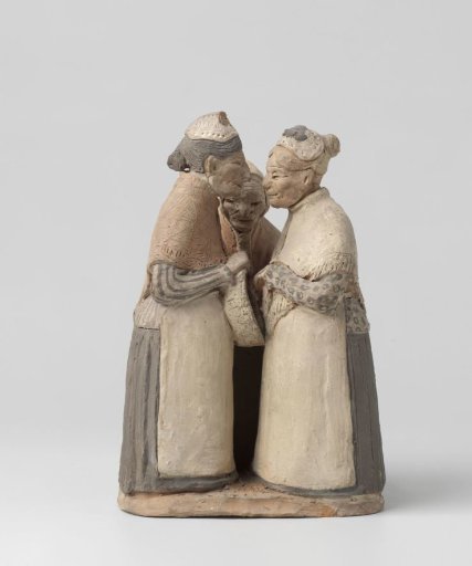 Three old women in conversation