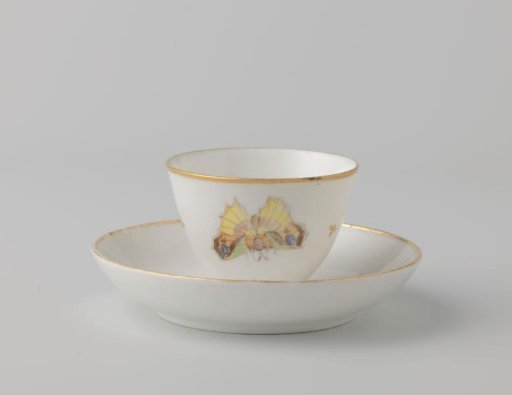 Saucer painted with butterflies and dragonflies
