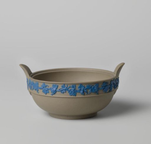 Sugar bowl of hard-baked earthenware; Wedgwood.