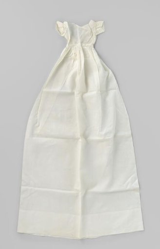 White cotton christening gown for doll