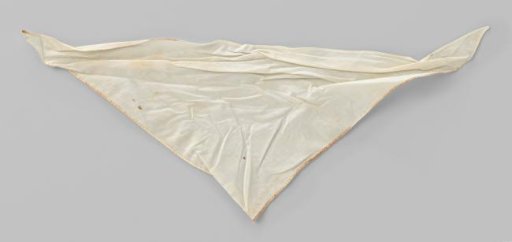 Plain white linen fichu for doll