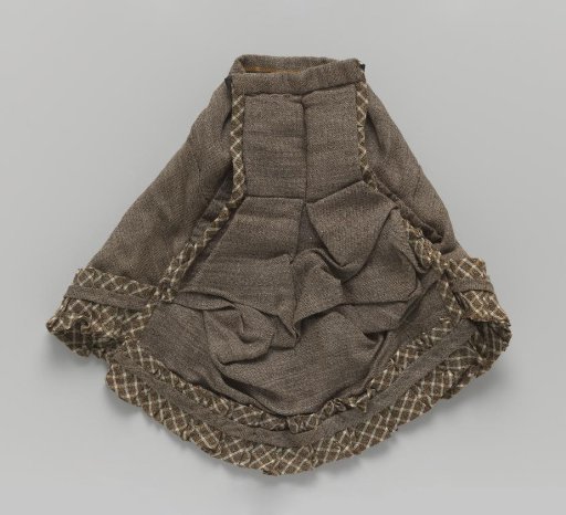 Overcoat of beige checkered wool