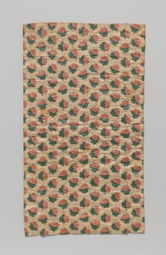 Rectangular cloth with leaf pattern