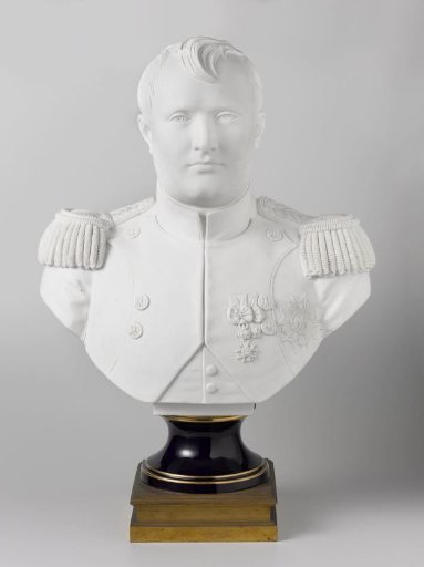 Bust in biscuit, representing Napoleon Bonaparte