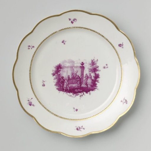 Dish or plate with dancing bear