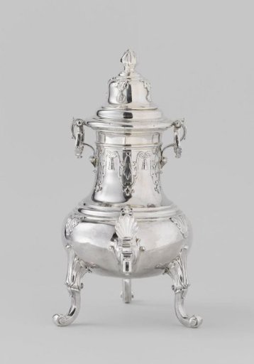 Tap jug, round, decorated with applied profiled rim with lambrequins