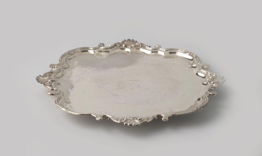 Sheet, octagonal, with alternating bracket-shaped curved sides and round protruding sides