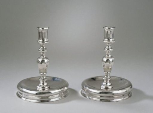 Candelabrum with baluster stem and round, bowl-shaped foot
