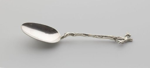 Spoon with egg-shaped bowl and handle crowned by Hope
