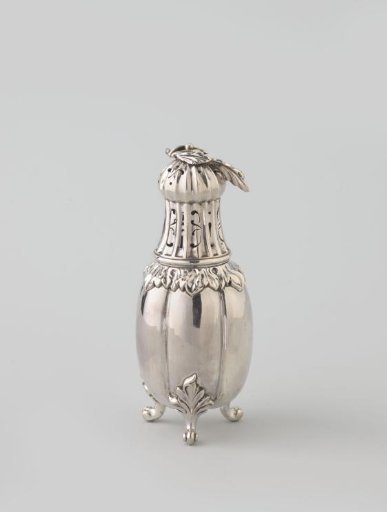 Sugar bowl with melon-shaped body