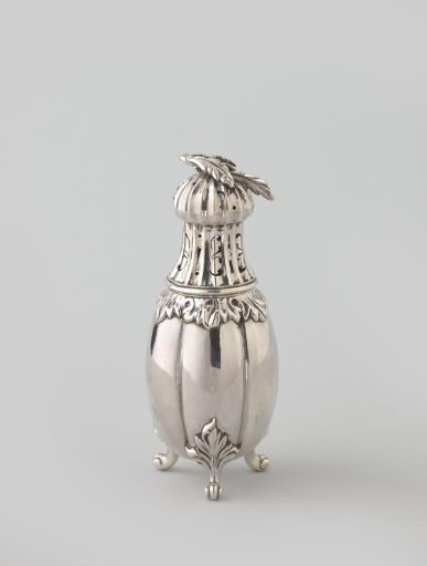 Sugar bowl with melon-shaped body