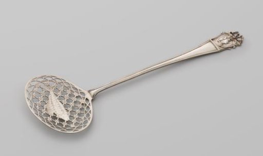 Fish with a net against a background of lattice work with rosettes