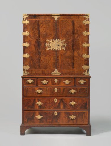 Wardrobe Veneered with Root Walnut