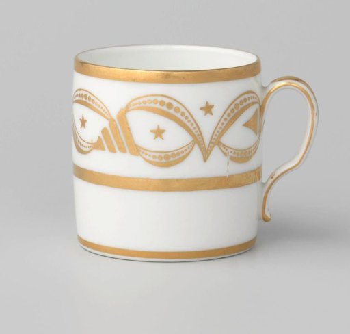 Cup with an ornamental border