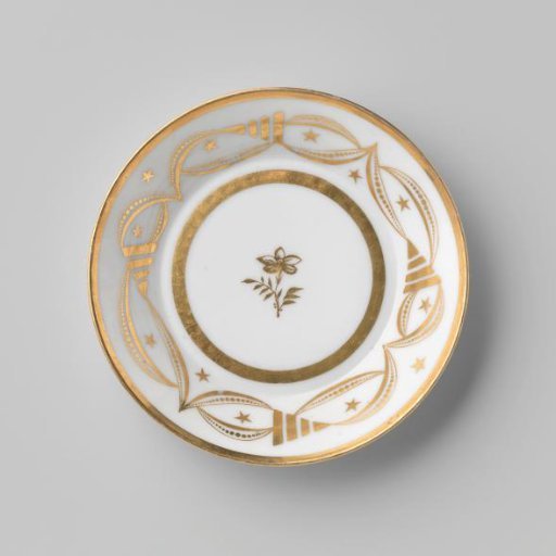 Saucer with an ornamental border