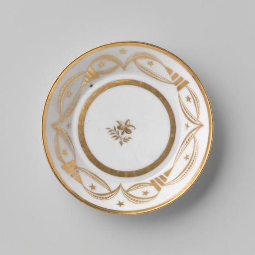 Saucer with an ornamental border