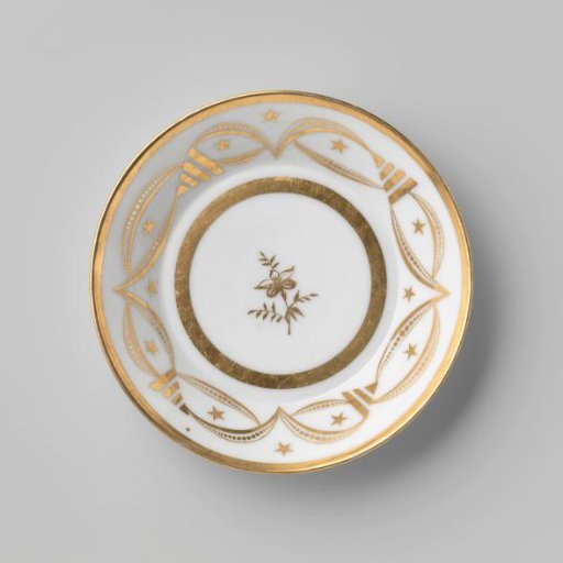Saucer with an ornamental border