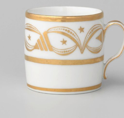 Cup with an ornamental border