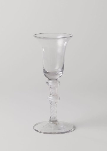 Slender glass with a bell-shaped cup