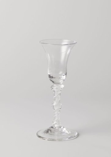 Slender glass with a bell-shaped cup