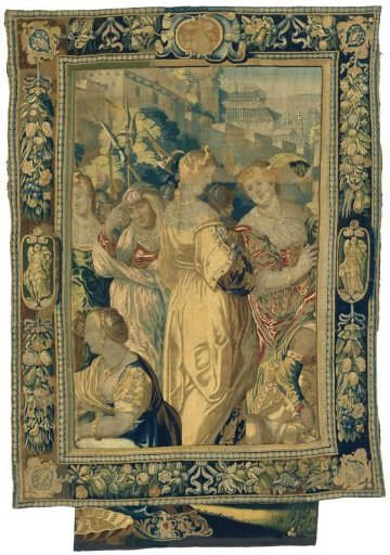Unknown scene with five female figures