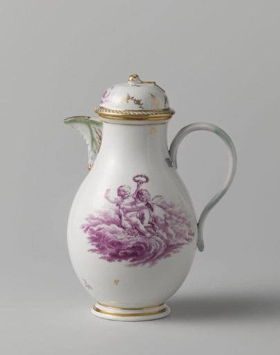 Coffeepot with putti on clouds