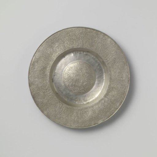Decorative Tin Dish Depicting the Resurrection and the Twelve Apostles