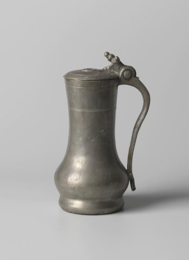 Tin jug with lid