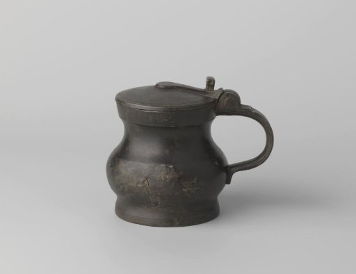 Tin drinking vessel with a base medallion