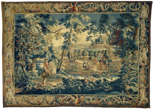 Park Landscape with a Horseman and an Elegant Company