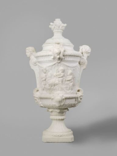 Two Garden Vases with the Four Seasons