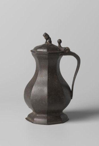 Tin Cruic with Octagonal Body and Lid