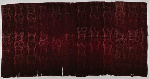 Wall hanging of wine-red Utrecht velvet
