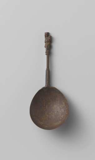 Spoon whose handle is crowned by a Madonna and Child