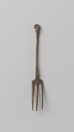 Fork with three tines and a hoof at the end of the handle