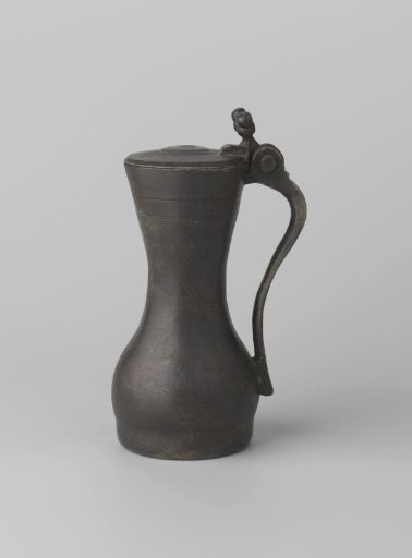 Tin jug with lid