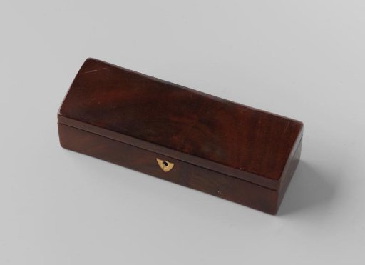 Spoon Box of Mahogany, Lined with Red