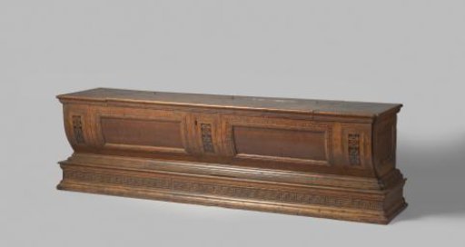 Walnut bench with poplar interior