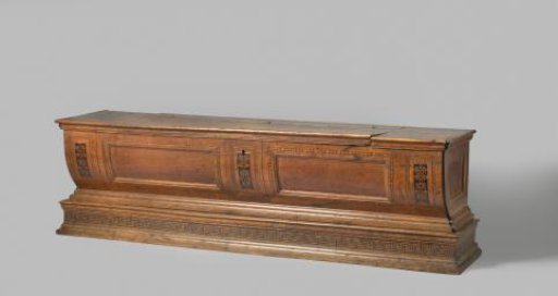Walnut bench with poplar interior