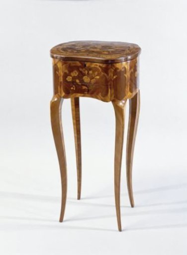 Table with marquetry