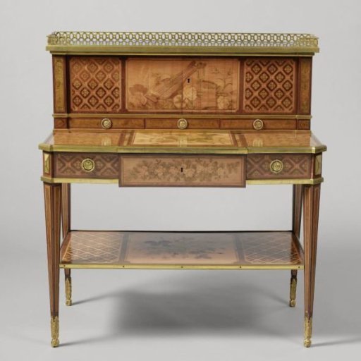 Writing desk with a backboard