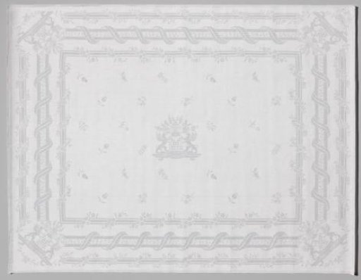 Napkin with the Van der Dussen family coat of arms