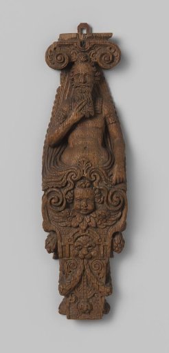 Sculpted herm-Atlas and herm-caryatid