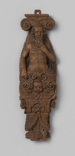 Sculpted herm-Atlas and herm-caryatid
